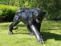 Bronzeskulptur "Panther in Angriffshaltung" lebensgroß