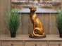 Bronzeskulptur "Goldener Jaguar"