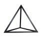 Authentic Models Platonische Form "Tetrahedron" schwarz AR035B