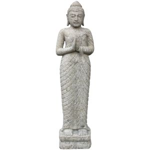 Stehender Buddha "Begrüßung", Basanit, 120cm 