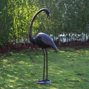 Bronzefigur "Flamingo" lebensgross