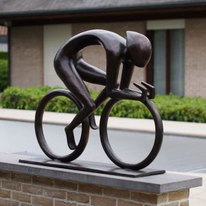 Bronzeskulptur "Radfahrer", groß