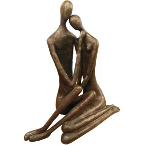 Bronzeskulptur "Abstraktes Paar, sitzend"