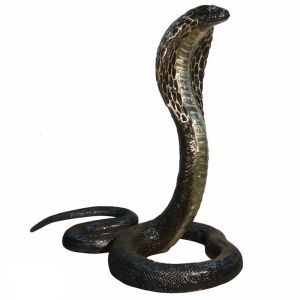 Bronzeskulptur "Kobra", überlebensgroß
