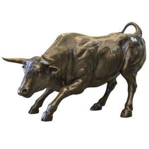 Bronzeskulptur "Stier", lebensgroß