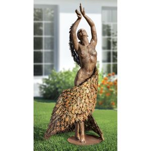 Bronzeskulptur tanzende Mutter Erde als Akt