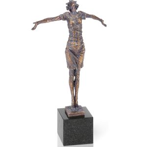 Frontansicht der Bronzefigur "Freie Balance"