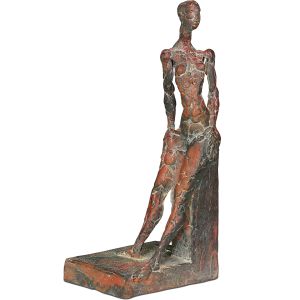 Edition Strassacker Bronzeskulptur "Evas Rast im Schnee" von Martin Pottgiesser - limitiert auf 12 Stück
