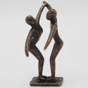 Bronzeskulptur "Tanzendes Liebespaar in Harmonie - Mini"