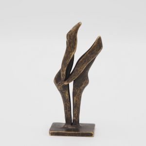 Bronzeskulptur "Abstraktes Liebespaar Harmonie" mini
