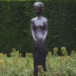 Bronzeskulptur "Stehende Mila im Sommerkleid"