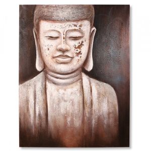 Buddha Wandbild in braun