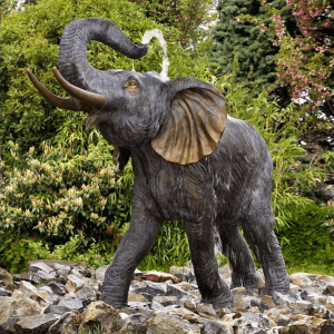 Rottenecker Bronzeskulptur "Lebensgroßer Elefant"