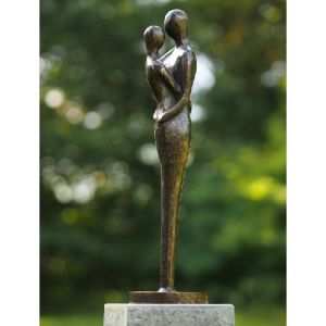 Bronzeskulptur "Liebespaar Ein und Alles"