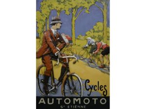 Metall - Wandbild "Automoto Fahrrad "