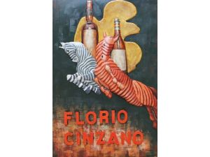 Metall - Wandbild "Florio Cinzano - Happy Larry"