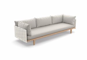 Dedon Sealine 3er-Sofa in silver beige