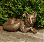 Edition Strassacker Bronzeskulptur "Fuchs, liegend"