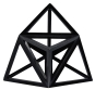Authentic Models Platonische Form Tetrahedron schwarz 