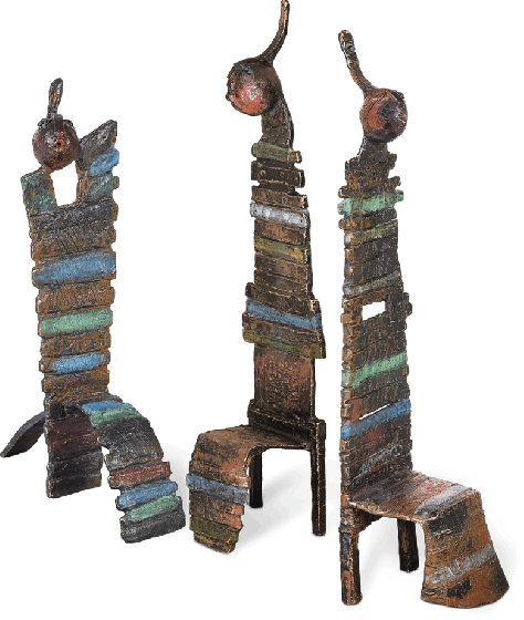 Edition Strassacker Bronzeskulpturen "Chaise Magique 1-3 im Set" von Bettina Scholl-Sabbatini - limitiert