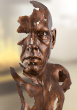 bronze-skulptur mann kopf