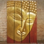 Blattgold Relief Buddha