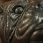 Gartenfigur Bronze Hund 