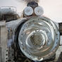Wandbild "Lokomotive 3D" auf Leinwand mit Aluminium