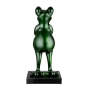 Frontansicht Frosch Figur in grün