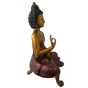 Sitzender Buddha Amoghasiddhi aus Messing - 50cm