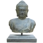 Buddha-Büste aus Steinguss, 65cm