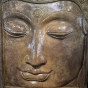 Wasserspiel "Buddha Kopf Relief" mit Sockel, 155cm