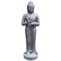 Stehender Steinguss Buddha "Rad der Lehre", 119cm