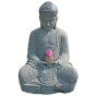 Japanischer Buddha aus Naturstein, sitzend