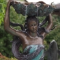 Bronzeskulptur Oberkörper von einer Frau als Brunnen 