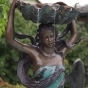 Bronzeskulptur Oberkörper von einer Frau als Brunnen