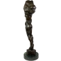 Rückansicht der Bronzefigur "Wehendes Kleid Frauenakt"