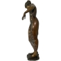 Bronzeskulptur "Mädchen mit Kleid" von Erwin Schinzel