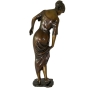 Bronzeskulptur "Mädchen mit Kleid" von Erwin Schinzel