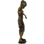 Bronzeskulptur "Mädchen mit Kleid" von Erwin Schinzel