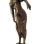 Bronzeskulptur "Mädchen mit Kleid" von Erwin Schinzel