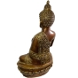 Rückansicht der Bronzefigur "Sitzender Buddha"