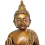Nahansicht der Bronzefigur "Sitzender Buddha"