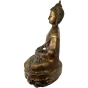 Seitenansicht der Bronzeskulptur "Buddha mit Dhyana Mudra"