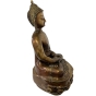 Seitenansicht der Bronzeskulptur "Buddha mit Dhyana Mudra"