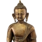 Nahansicht der Bronzeskulptur "Buddha mit Dhyana Mudra"