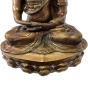 Nahansicht der Bronzeskulptur "Buddha mit Dhyana Mudra"