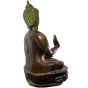 Rückansicht der Bronzeskulptur "Sitzender Buddha"