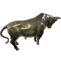 Rückansicht der Bronzeskulptur "Bulle - Börse" gross