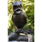 Bronzeskulptur "Abstrakte Eule" von Ladislav Hlina